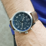 Buy Shop Tissot Chrono XL Vintage Blue Dial Brown Leather Strap Watch For Men - T116.617.16.042.00 USA Online