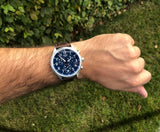 Buy Shop Tissot Chrono XL Vintage Blue Dial Brown Leather Strap Watch For Men - T116.617.16.042.00 USA Online