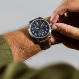 Buy Shop Tissot Chrono XL Vintage Blue Dial Brown Leather Strap Watch For Men - T116.617.16.042.00 USA Online