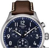 Buy Shop Tissot Chrono XL Vintage Blue Dial Brown Leather Strap Watch For Men - T116.617.16.042.00 USA Online