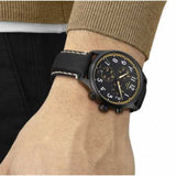 Buy Shop Tissot Chrono XL Vintage Chronograph Black Dial Black Leather Strap Watch For Men - T116.617.36.052.02 USA Online