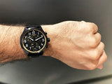 Buy Shop Tissot Chrono XL Vintage Chronograph Black Dial Black Leather Strap Watch For Men - T116.617.36.052.02 USA Online