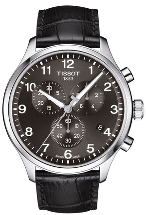 Buy Shop Tissot Chrono XL Vintage Quartz Black Dial Black Leather Strap Watch For Men - T116.617.16.062.00 USA Online