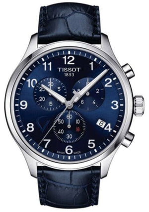 Buy Shop Tissot Chrono XL Viral Kohli Special Edition Blue Dial Blue Leather Strap Watch For Men - T116.617.16.047.01 USA Online