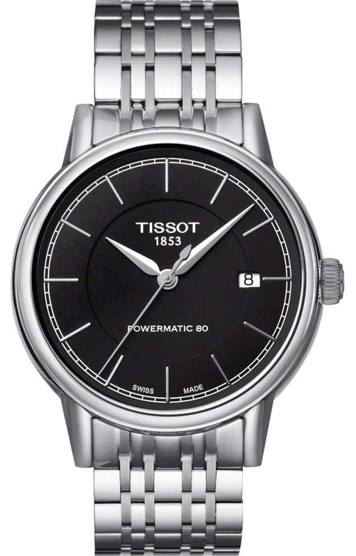 Buy Shop Tissot Classic Carson Powermatic 80 Black Dial Silver Steel Strap Watch For Men - T085.407.11.051.00 USA Online
