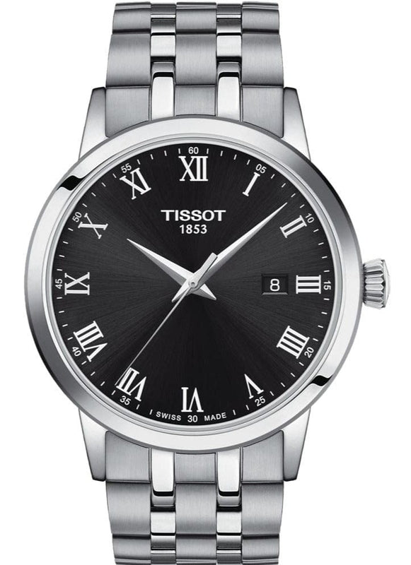 Buy Shop Tissot Classic Dream Black Dial Silver Steel Strap Watch For Men - T129.410.11.053.00 USA Online