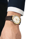 Buy Shop Tissot Classic Dream Ivory Dial Brown Leather Strap Watch for Men - T129.410.26.263.00 USA Online