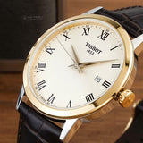 Buy Shop Tissot Classic Dream Ivory Dial Brown Leather Strap Watch for Men - T129.410.26.263.00 USA Online