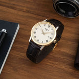 Buy Shop Tissot Classic Dream Ivory Dial Brown Leather Strap Watch for Men - T129.410.26.263.00 USA Online