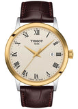 Buy Shop Tissot Classic Dream Ivory Dial Brown Leather Strap Watch for Men - T129.410.26.263.00 USA Online