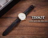Buy Shop Tissot Classic Dream Ivory Dial Brown Leather Strap Watch for Men - T129.410.36.261.00 USA Online