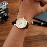 Buy Shop Tissot Classic Dream Ivory Dial Brown Leather Strap Watch for Men - T129.410.36.261.00 USA Online