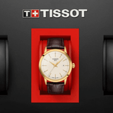 Buy Shop Tissot Classic Dream Ivory Dial Brown Leather Strap Watch for Men - T129.410.36.261.00 USA Online