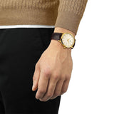 Buy Shop Tissot Classic Dream Ivory Dial Brown Leather Strap Watch for Men - T129.410.36.261.00 USA Online