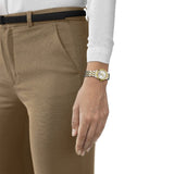 Buy Shop Tissot Classic Dream Lady Gold Dial Two Tone Steel Strap Watch For Women - T129.210.22.263.00 USA Online