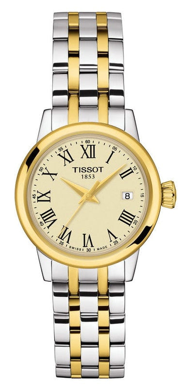 Buy Shop Tissot Classic Dream Lady Gold Dial Two Tone Steel Strap Watch For Women - T129.210.22.263.00 USA Online