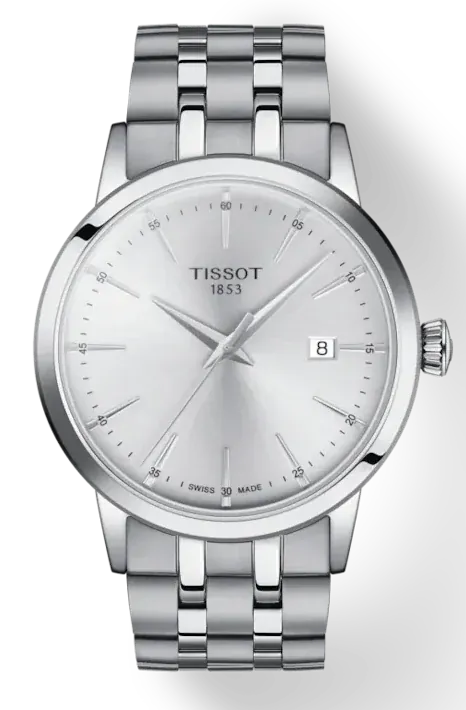 Buy Shop Tissot Classic Dream Silver Dial Silver Steel Strap Watch for Men - T129.410.11.031.00 USA Online