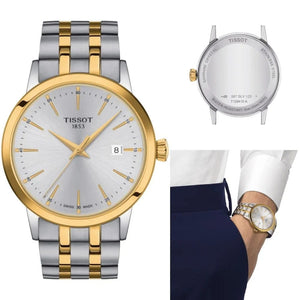Buy Shop Tissot Classic Dream Silver Dial Two Tone Steel Strap Watch for Men - T129.410.22.031.00 USA Online