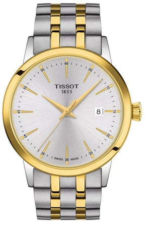 Buy Shop Tissot Classic Dream Silver Dial Two Tone Steel Strap Watch for Men - T129.410.22.031.00 USA Online