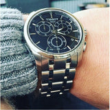 Buy Shop Tissot Couturier Chronograph Black Dial Silver Steel Strap Watch For Men - T035.617.11.051.00 USA Online