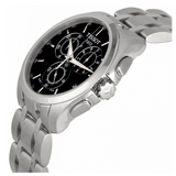 Buy Shop Tissot Couturier Chronograph Black Dial Silver Steel Strap Watch For Men - T035.617.11.051.00 USA Online