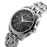 Buy Shop Tissot Couturier Chronograph Black Dial Silver Steel Strap Watch For Men - T035.617.11.051.00 USA Online