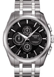 Buy Shop Tissot Couturier Chronograph Black Dial Silver Steel Strap Watch For Men - T035.617.11.051.00 USA Online