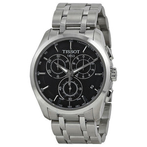 Buy Shop Tissot Couturier Chronograph Black Dial Silver Steel Strap Watch For Men - T035.617.11.051.00 USA Online