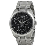 Buy Shop Tissot Couturier Chronograph Black Dial Silver Steel Strap Watch For Men - T035.617.11.051.00 USA Online