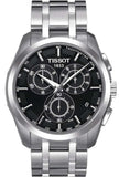 Buy Shop Tissot Couturier Chronograph Black Dial Silver Steel Strap Watch For Men - T035.617.11.051.00 USA Online