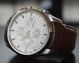Buy Shop Tissot Couturier Chronograph White Dial Brown Leather Strap Watch For Men - T035.617.16.031.00 USA Online