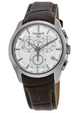 Buy Shop Tissot Couturier Chronograph White Dial Brown Leather Strap Watch For Men - T035.617.16.031.00 USA Online