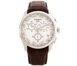 Buy Shop Tissot Couturier Chronograph White Dial Brown Leather Strap Watch For Men - T035.617.16.031.00 USA Online