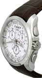 Buy Shop Tissot Couturier Chronograph White Dial Brown Leather Strap Watch For Men - T035.617.16.031.00 USA Online