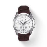 Buy Shop Tissot Couturier Chronograph White Dial Brown Leather Strap Watch For Men - T035.617.16.031.00 USA Online