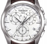 Buy Shop Tissot Couturier Chronograph White Dial Brown Leather Strap Watch For Men - T035.617.16.031.00 USA Online