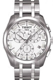 Buy Shop Tissot Couturier Chronograph White Dial Silver Steel Strap Watch For Men - T035.617.11.031.00 USA Online
