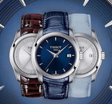 Buy Shop Tissot Couturier Lady Blue Dial Blue Leather Strap Watch for Women - T035.210.16.041.00 USA Online