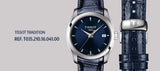 Buy Shop Tissot Couturier Lady Blue Dial Blue Leather Strap Watch for Women - T035.210.16.041.00 USA Online