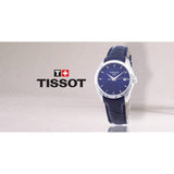 Buy Shop Tissot Couturier Lady Blue Dial Blue Leather Strap Watch for Women - T035.210.16.041.00 USA Online