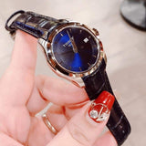 Buy Shop Tissot Couturier Lady Blue Dial Blue Leather Strap Watch for Women - T035.210.16.041.00 USA Online