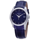 Buy Shop Tissot Couturier Lady Blue Dial Blue Leather Strap Watch for Women - T035.210.16.041.00 USA Online