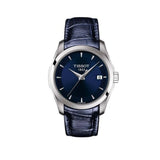 Buy Shop Tissot Couturier Lady Blue Dial Blue Leather Strap Watch for Women - T035.210.16.041.00 USA Online