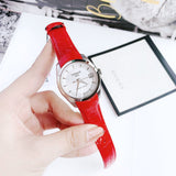 Buy Shop Tissot Couturier Lady Silver Dial Red Leather Strap Watch for Women - T035.210.16.031.01 USA Online
