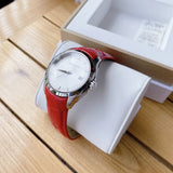 Buy Shop Tissot Couturier Lady Silver Dial Red Leather Strap Watch for Women - T035.210.16.031.01 USA Online