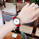 Buy Shop Tissot Couturier Lady Silver Dial Red Leather Strap Watch for Women - T035.210.16.031.01 USA Online