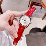 Buy Shop Tissot Couturier Lady Silver Dial Red Leather Strap Watch for Women - T035.210.16.031.01 USA Online