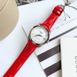 Buy Shop Tissot Couturier Lady Silver Dial Red Leather Strap Watch for Women - T035.210.16.031.01 USA Online