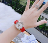 Buy Shop Tissot Couturier Lady Silver Dial Red Leather Strap Watch for Women - T035.210.16.031.01 USA Online