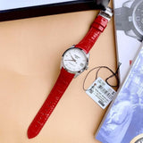 Buy Shop Tissot Couturier Lady Silver Dial Red Leather Strap Watch for Women - T035.210.16.031.01 USA Online